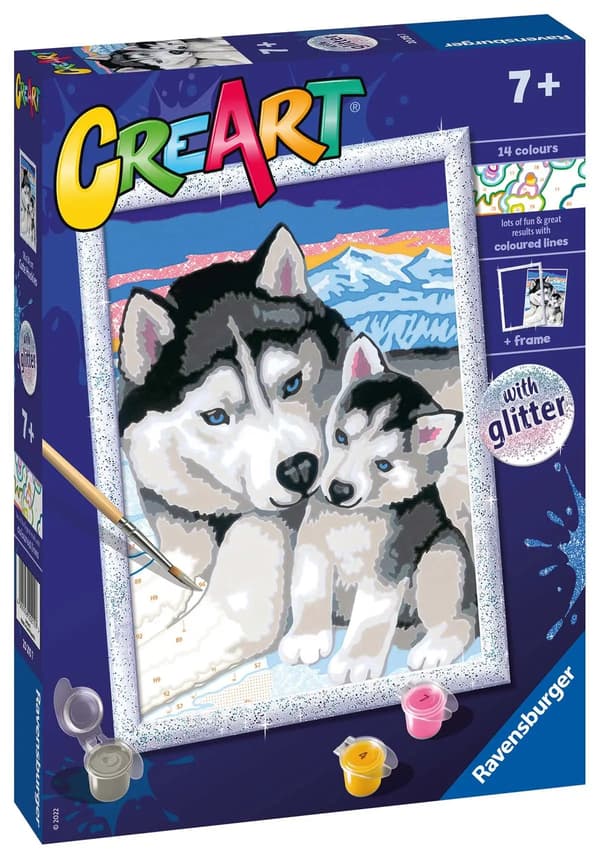 CreArt Maleri til Børn Husky