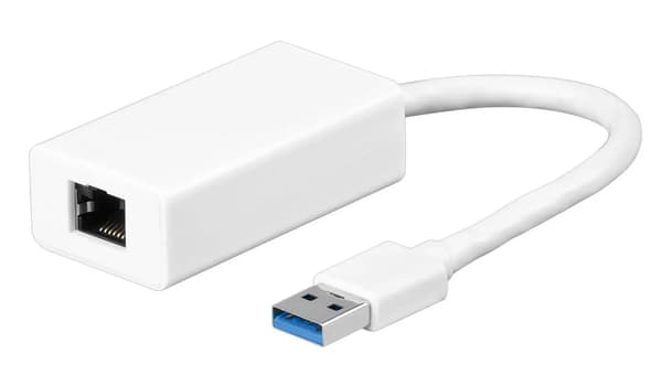 MicroConnect USB3.0 til Gigabit Ethernet RJ45 10/100/1000Mbps Hvid Understøtter Windows 10,8,7,Vista,Xp, Mac OSX og Linux