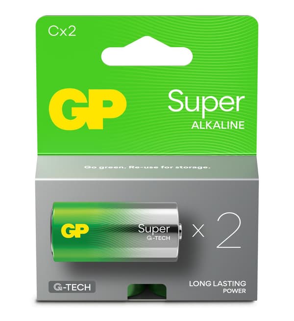 1x2 GP Super Alkaline 1,5V C Baby LR14 Rel.    03014AETA-B2