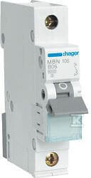 Hager afbryder 1P B 32A 6kA AC MBN132E