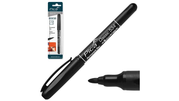 Pica Permanent Pen, 1,0mm sort