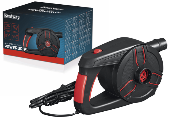 Bestway behändig PowerGrip elektrisk pump 3 adaptrar 62258