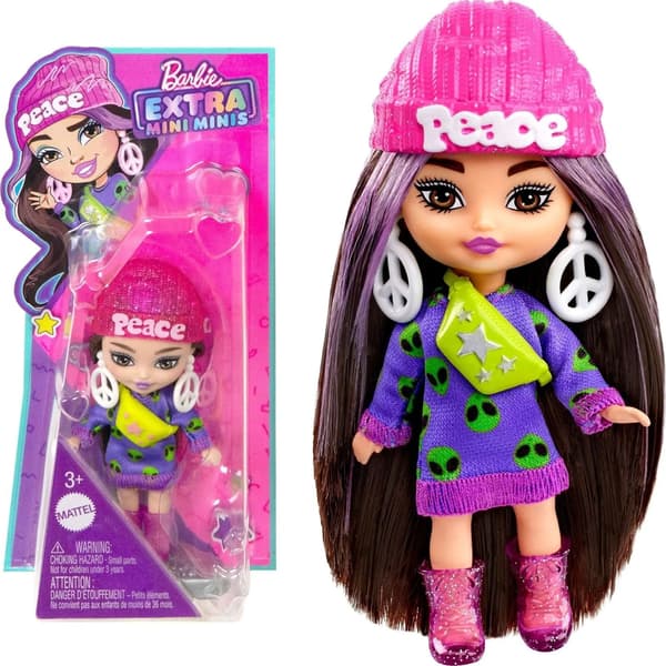 Stilfuld modedukke Barbie Extra Mini Minis tilbehør HLN46 ZA5105 B