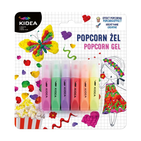 Popcorn gel 6 farver KIDEA