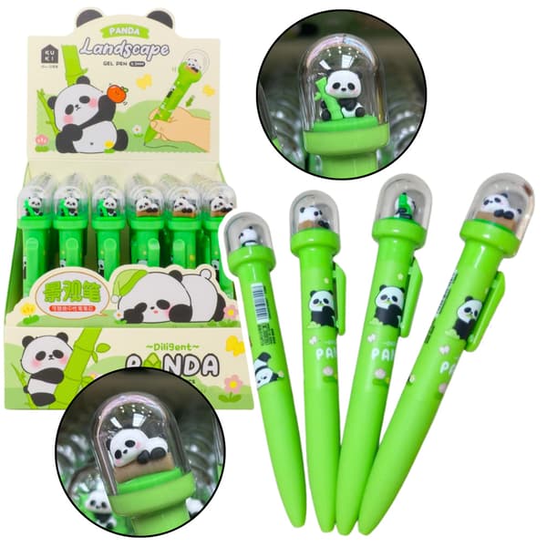 Grön Panda Gelpenna Kupol Blått Bläck 0.5mm