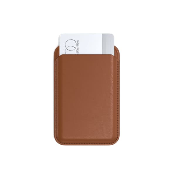 Satechi vegaaninen nahkalompakkoteline Apple iPhone MagSafelle, ruskea