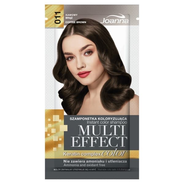 Joanna Multi Effect Color Keratin Complex Shampoo 11 Coffee Braz 35 g