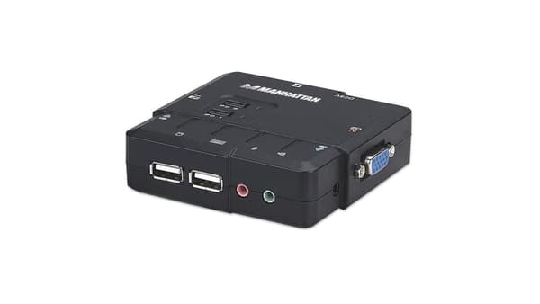 Manhattan KVM 2/1 USB-switch (med ljud)