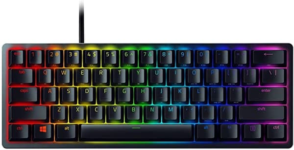 Huntsman Mini (sort, DE-layout, Razer Clicky Optical (lilla))