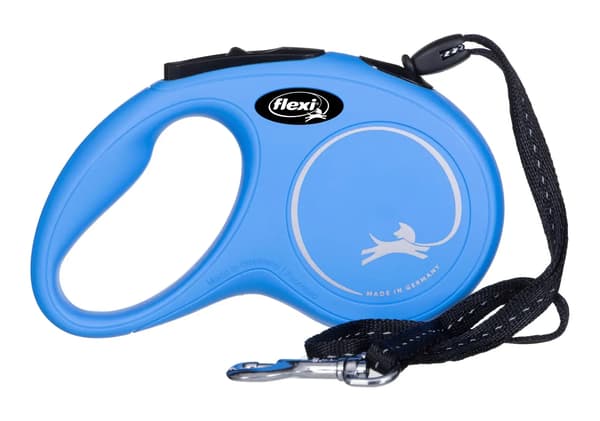 Hundkoppel Flexi New Classic 5 m Blå Storlek S