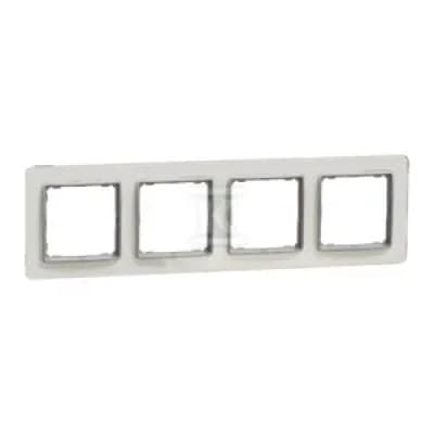 Schneider Electric Sedna Elements, 4-faldig ram, glasvit