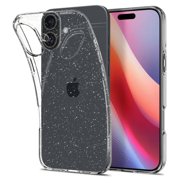 Spigen Liquid Crystal -suojakuori iPhone 16 Plus Glitter Crystalille