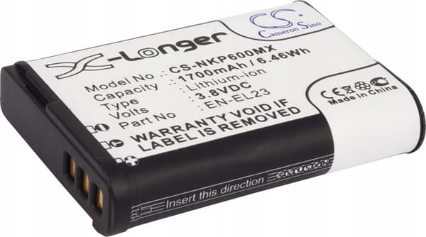 Cameron Sino Genopladeligt Batteri Type Enel23/en-EL23 Til Nikon