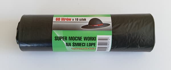 JÄTESÄKIT 60L 60*80LD A10 MUSTA