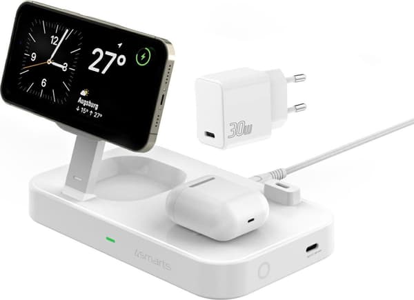 4smarts Qi2 Laddstation Trident vit