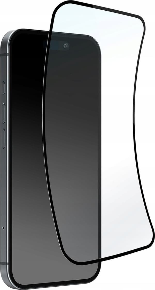 Puro Hybrid Glass Puro Fleksibelt Glas D3O med Sort Ramme til iPhone 16 Plus/iPhone 15 Pro Max/iPhone 15 Plus