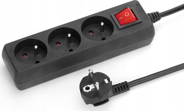 Netværksløsner 3 gn. 3m med front sort MT118B-3 MONTIS