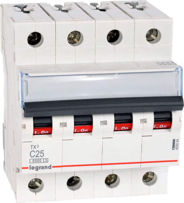 Legrand Strømafbryder S304 C25 TX3 25A 6kA 403564