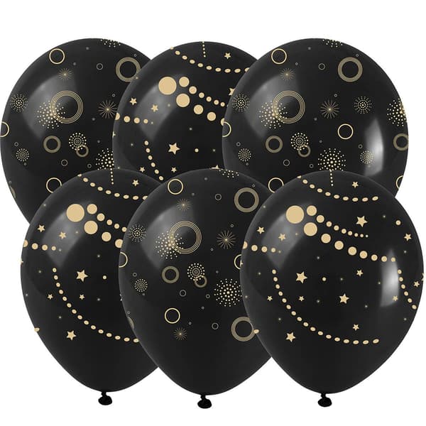 Ballonger med enfärgat tryck (6 st.)