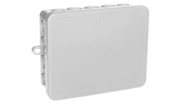 Dåse n/t defalign 125x100x40mm 18 rør IP55 A 18 lysegrå 2000410
