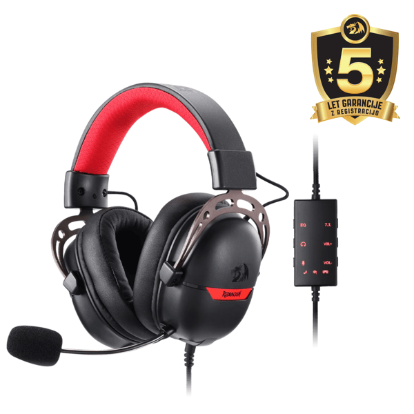 HEADSET - REDRAGON AURORA H376BR TRÅDBUNDEN SVART