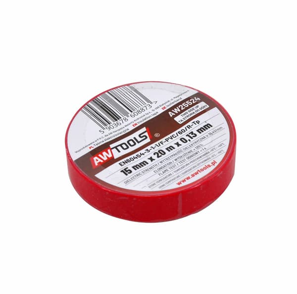 AWTOOLS ISOLERINGSTEJP 15mm x 20m RÖD