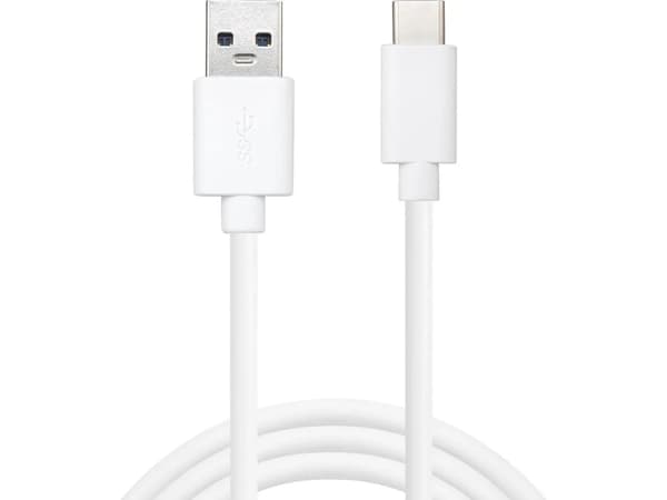 Sandberg USB-C 3.1 til USB-A 3.0 2M USB-C 3.1 <gt/> USB-A 3.0 2M, 2 m, USB C, USB A, 3.2 Gen 1 (3.1 Gen 1), Han/Han, Hvid