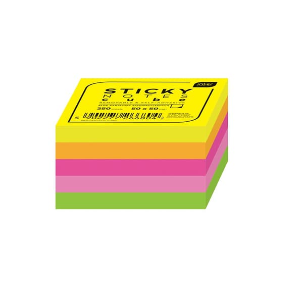 Farverige sticky notes 50x50mm 250K