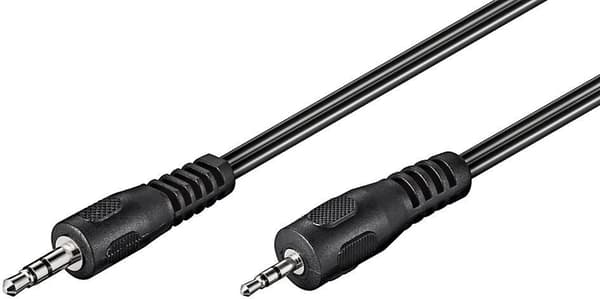 MicroConnect Minijack Kabel 2 meter Audio AUX adapter Kabel 3.5 mm til 2.5 mm stereo Kabel