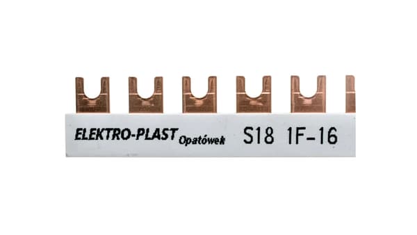 Forbindelsesskinne 1P 80A 16mm2 gaffel (18 mod.) 1F S18 1F-10 45.181