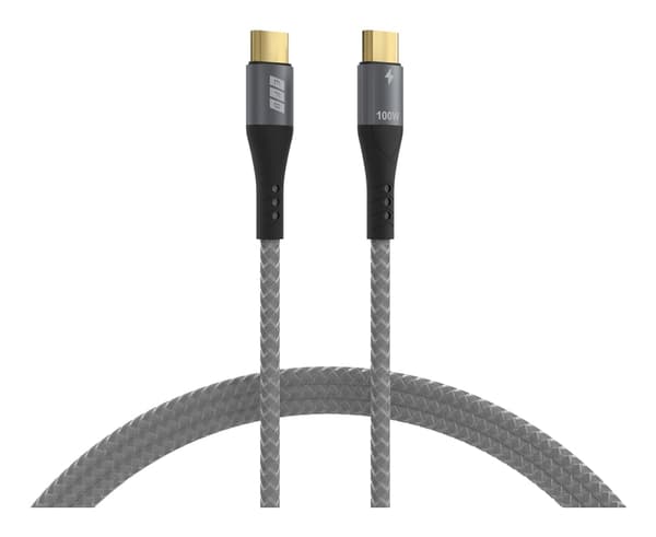 EFB USB-C-kaapeli 100W PD 3.0 5A E-Marker-siru 1m harmaa