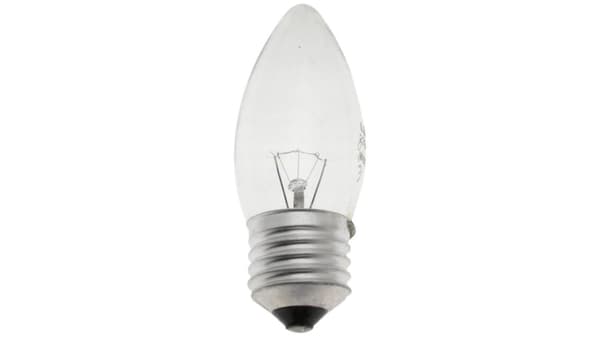 Stødsikker pære C35 transparent lampe 25W E27 230V