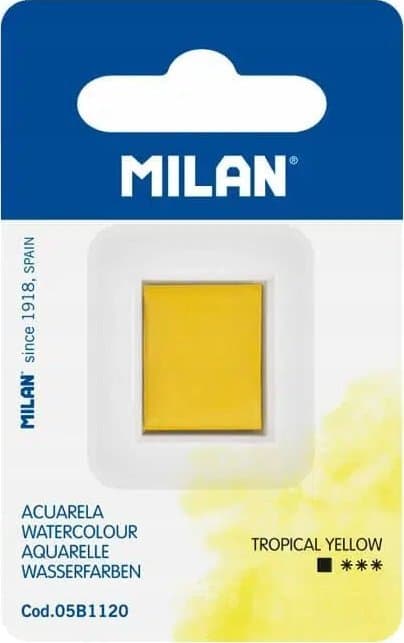 Akvarelmaling i terninger tropisk gul MILAN