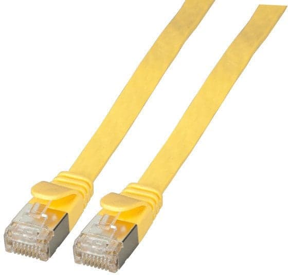 EFB EFB RJ45 Fladt Patchkabel U/FTP, Cat.6A, PVC, 1m, gul