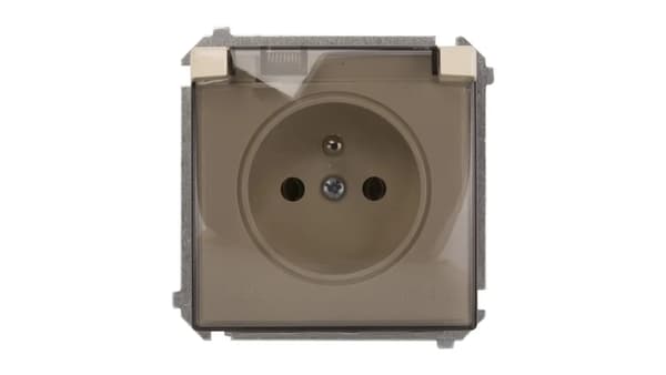 Kontakt-Simon Enkel hermetisk sockel BASIC MODUL z/u 16A IP44 beige - BMGZ1B.01/12A
