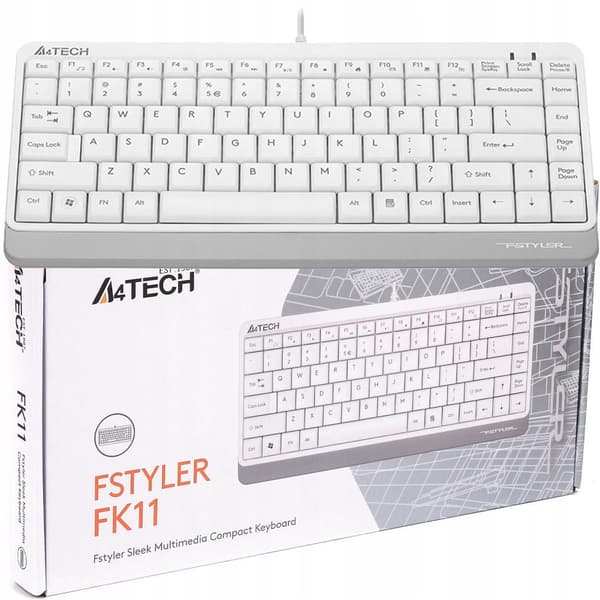 Näppäimistö A4TECH FSTYLER FK11 Valkoinen