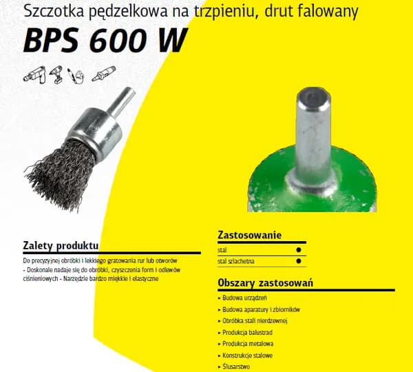K.PEDDER BORSTE 25mm BPS600W ROSTFRITT STÅL KORRUGERAD TRÅD