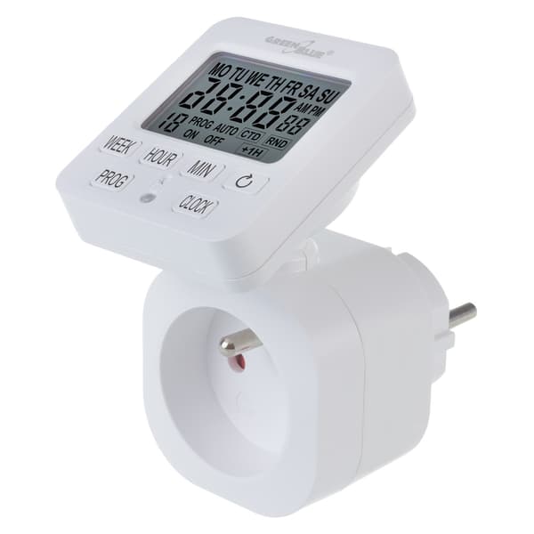 Timerbrytare - digital timer GreenBlue, max. belastning 16A, IP20, GB605 E