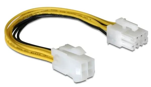 Strømkabel DELOCK EPS 8-pin - ATX 4-pin 0.15m. 82405