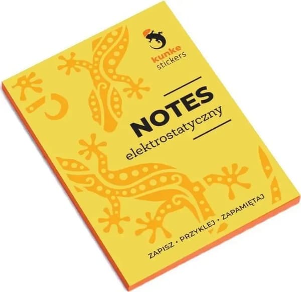 Elektrostatisk notesbog orange 100 noter