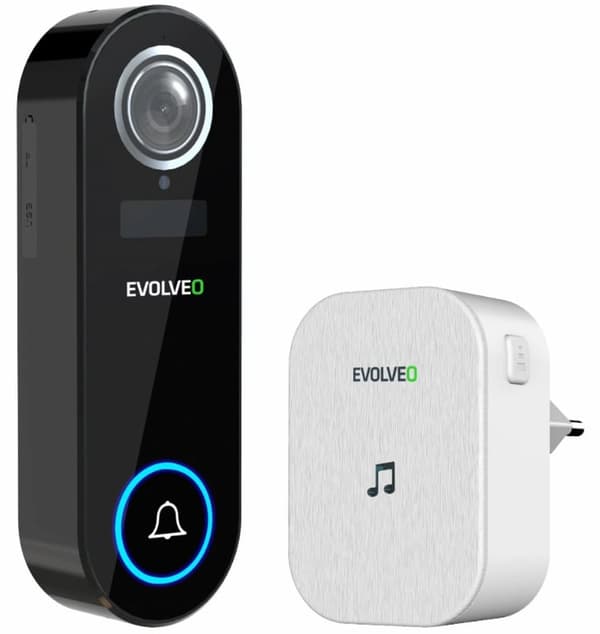 EVOLVEO Ringo DB2 - Trådløs Smart Video Dørtelefon+Dørklokke med Stikkontakt