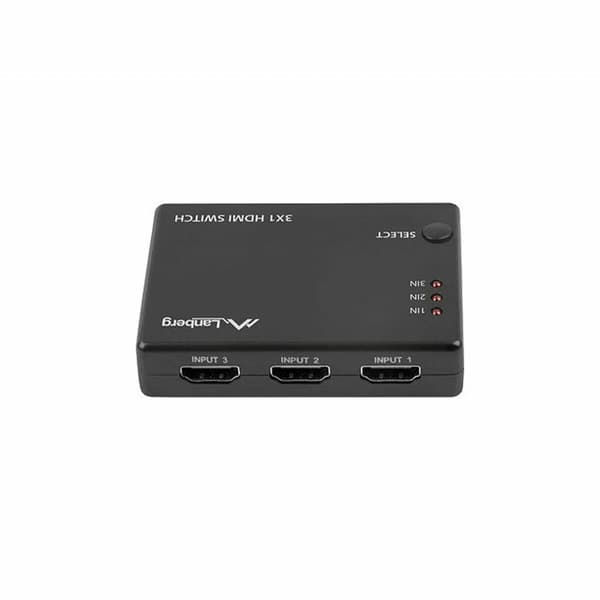 HDMI-switch Lanberg SWV-HDMI-0003 Sort