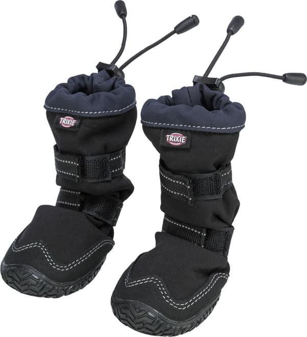Trixie Walker Active Long, sko, til hund, S, sort, 2 stk./pakke