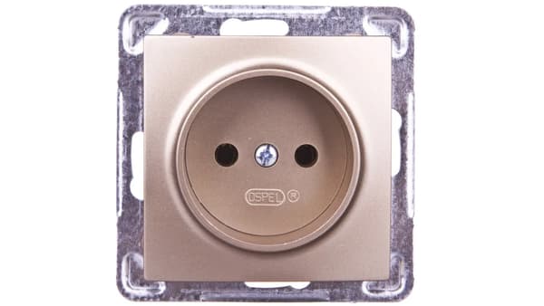 Ospel Stikkontakt Impression Enkelt Guld Metallic (GP-1Y/M/28)