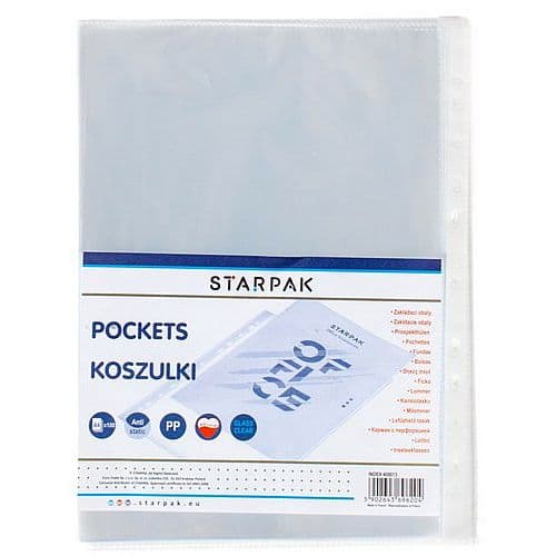 A4 PP kristallklar omslag op100 STARPAK
