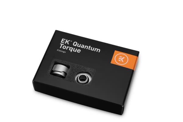EK-Quantum Torque 6-Pack HDC 16 - Satin Titanium (silver, 6-pack)