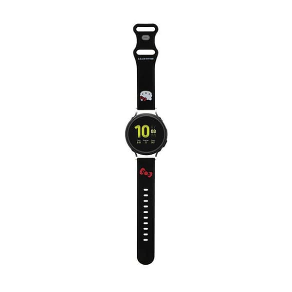 Hello Kitty Universal Strap HKUWMSCHBLK Silikoni Kitty Head musta/musta 20mm