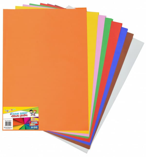 Bibula gladka 50x70cm MIX 24 ark
