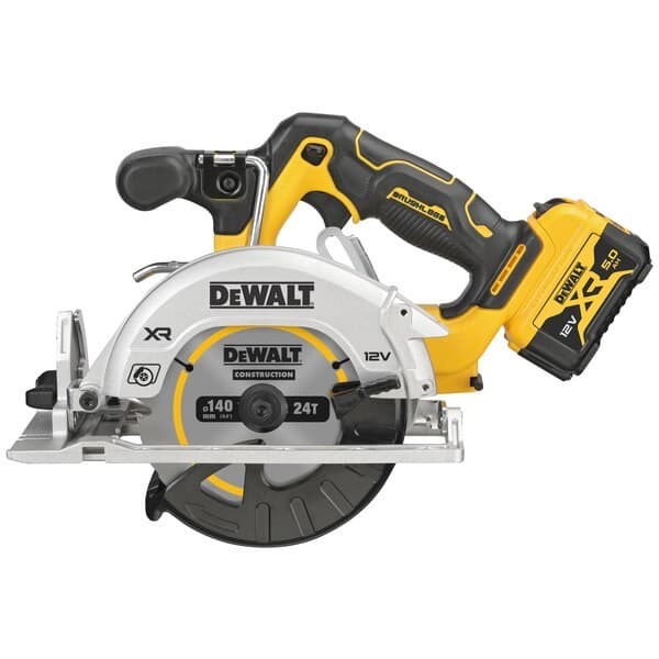 DEWALT CIRKELSÅG 12V 2x5,0AH 140mm DCS512P2