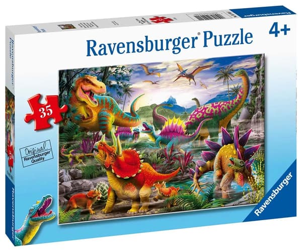 Värikäs dinosauruspalapeli 35 palaa
